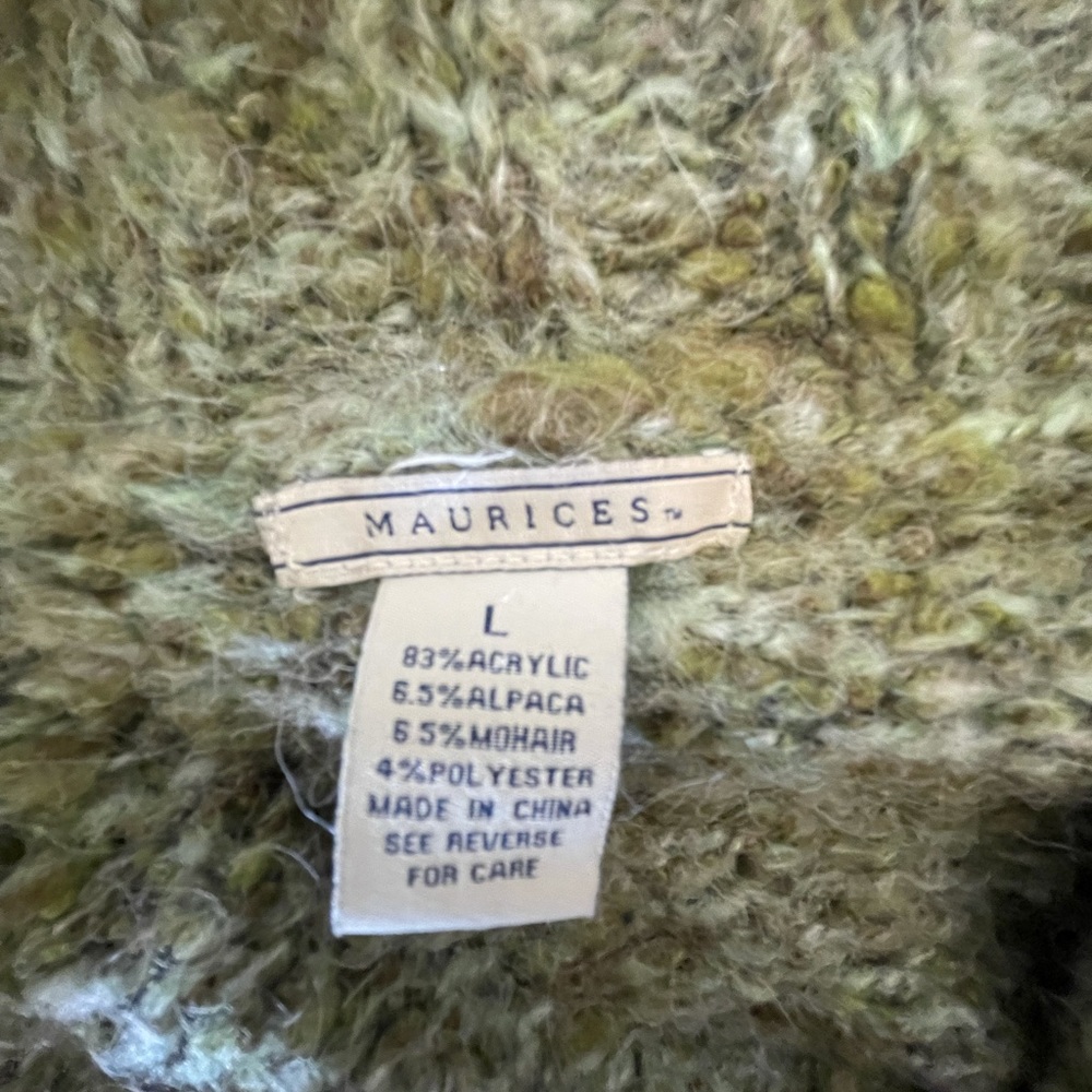 Cozy Maurices miss green marl shrug sweater - Picture 7 of 7